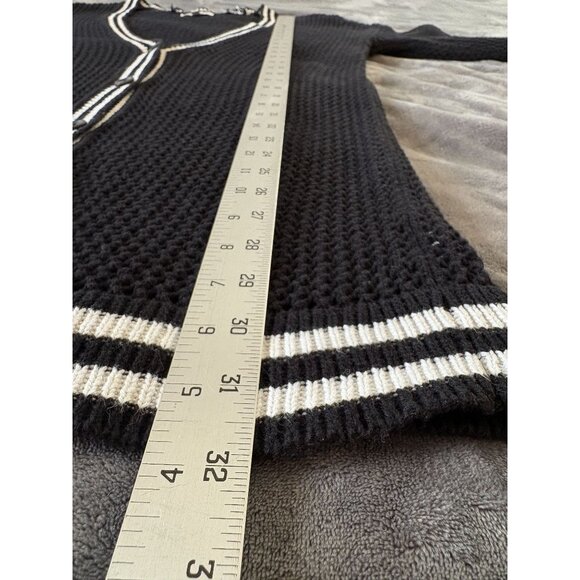 American Eagle Outfitters Women's Preppy Knit Button-Up Cardigan Sweater S Black - Picture 8 of 8